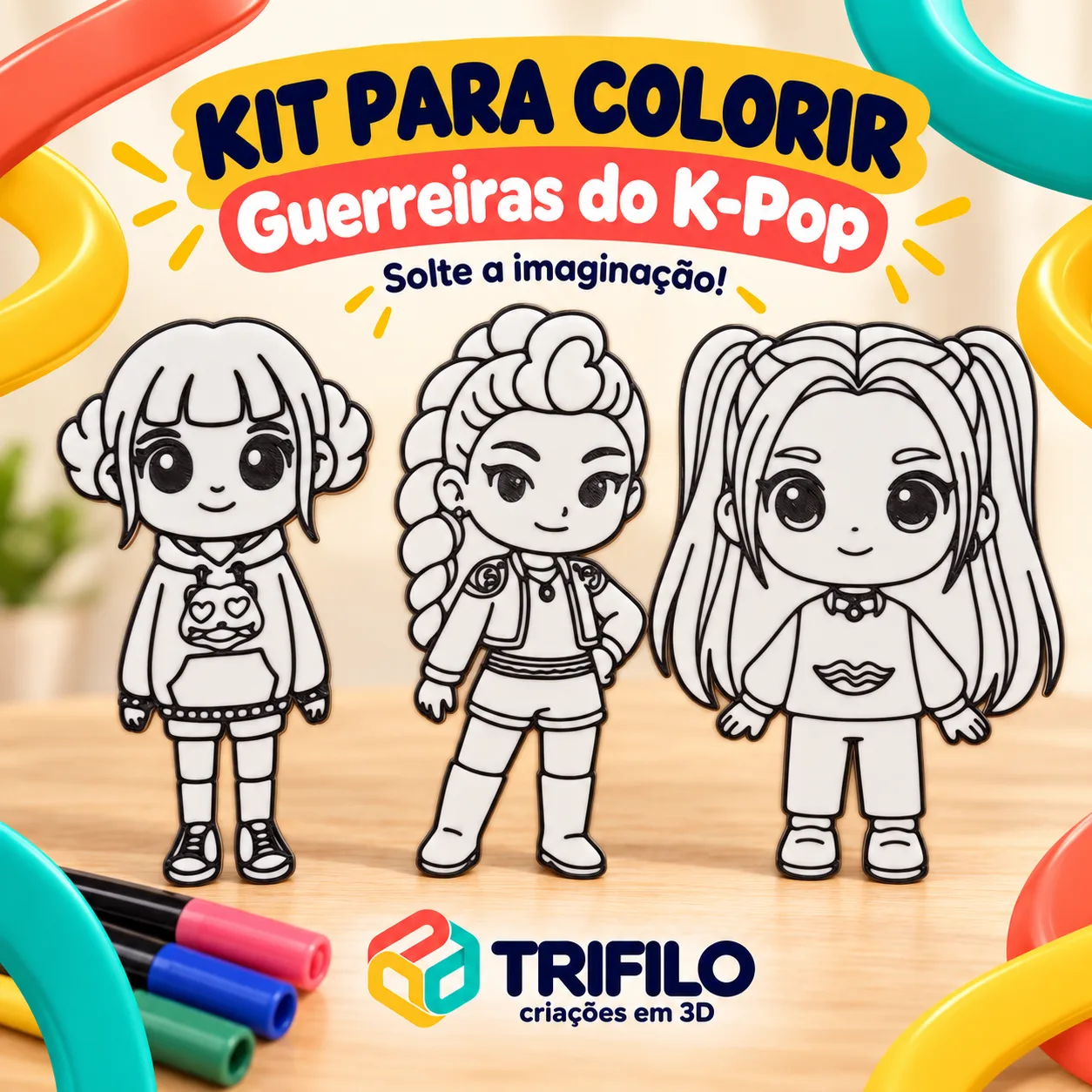 Kit para Colorir Guerreiras do K-Pop